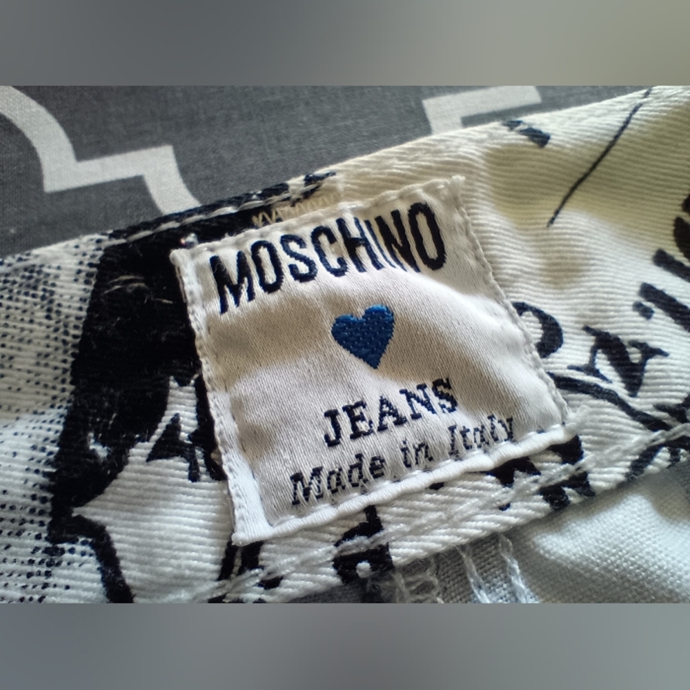 🤍 Vintage SET Moschino Rare 1990s Two Piece Shirt & Skirt - Picture 14 of 16